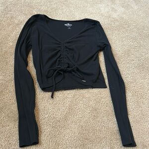 Black long sleeve adjustable baby tee